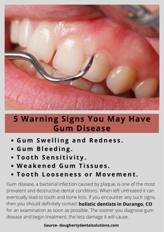 5 Warning Signs You May Have Gum Disease