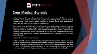 Deus Medical Steroids