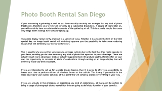 Photo Booth Rentals San Diego