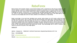 RoboForex Minimum Deposit