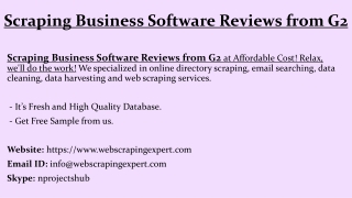 Scraping Business Software Reviews from G2