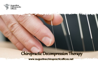 Chiropractic decompression therapy