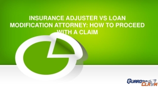 INSURANCE ADJUSTER VS LOAN MODIFICATION ATTORNEY: HOW TO PROCEED WITH A CLAIM