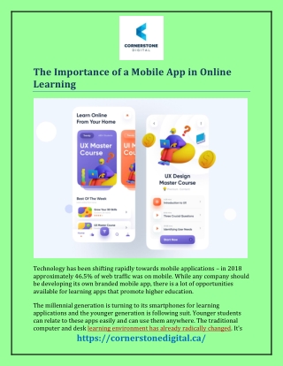 The Importance of a Mobile App in Online Learning