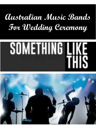 Australian Music Bands For Wedding Ceremony
