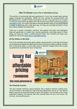 Get   Luxury Flat In Affordable Pricing