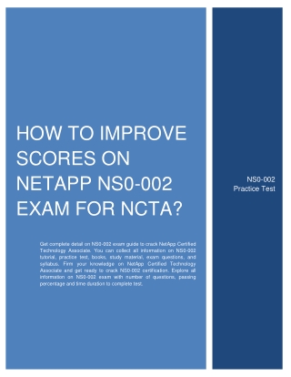 How Do I Pass NetApp NS0-002 Certification in First Attempt?