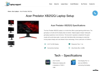 Acer Predator XB252Q Laptop Setup and Calibration | Driver Update