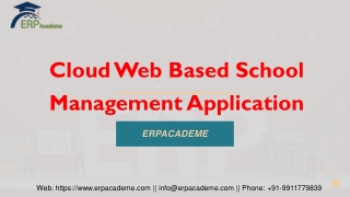 Cloud Web Based School Management Application