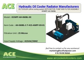 Hydraulic Oil Cooler Radiator Manufacturers