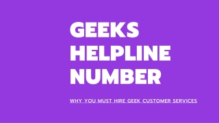 Why You Must Hire Geek Customer Services?
