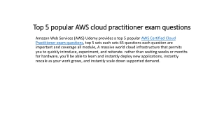 Top 5 popular AWS cloud practitioner exam questions