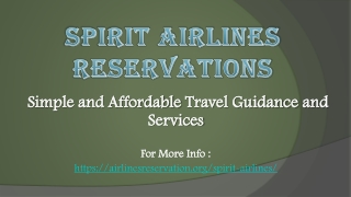 Great Deals on Flight Booking with Spirit Airlines Reservations