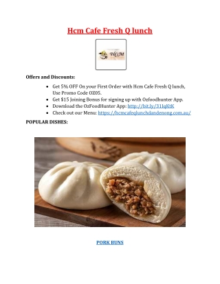 5% off - Hcm Cafe Fresh Q lunch Vietnamese takeaway Dandenong, VIC