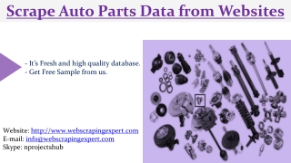 Scrape Auto Parts data from websites