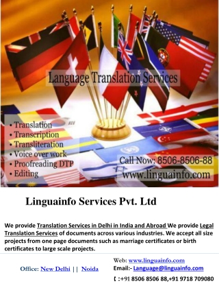 Translation Companies In India |Certified Translation in Delhi NCR