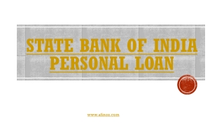 State Bank of India Personal Loan