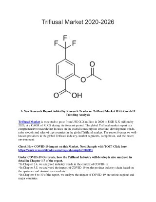 Triflusal Market 2020-2026