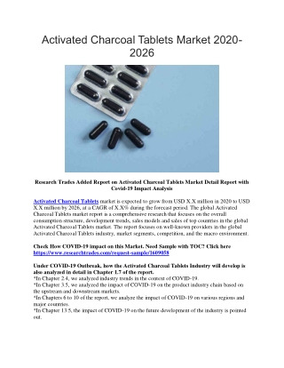 Activated Charcoal Tablets Market 2020-2026