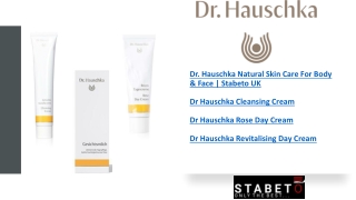 Dr. Hauschka Natural Skin Care For Body & Face