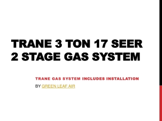 Trane 3 Ton 17 SEER 2 Stage Gas System