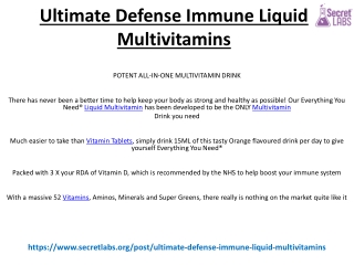 Ultimate Defense Immune Liquid Multivitamins