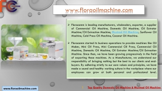 Top and Finest Quality Mustrad Oil Machine: Floraoilmachine