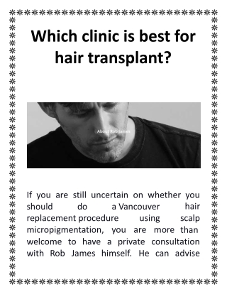 Which clinic is best for hair transplant?