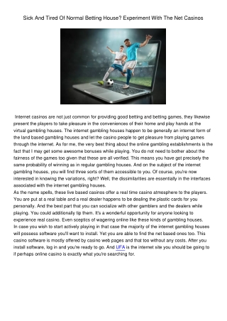 Wish To Have Fun? Commence Enjoying In Online Casinos