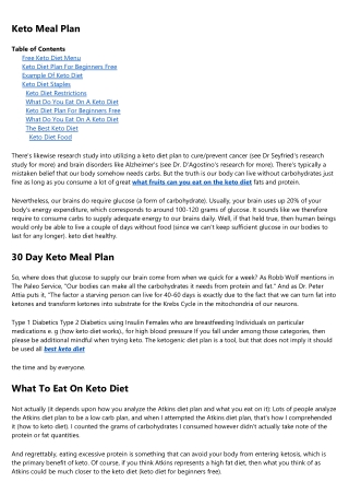 Keto Diet Foods You Can Eat