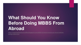 What Should You Know Before Doing MBBS From Abroad