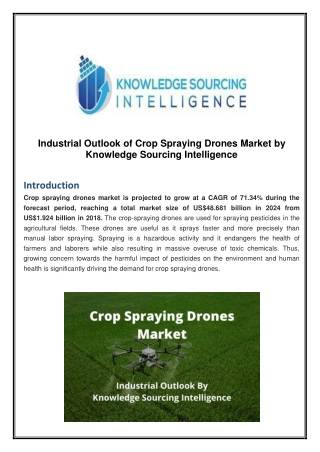 Industrial Outlook of Crop Spraying Drones Market