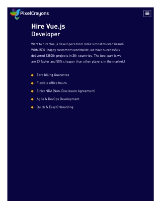 Hire Vue.js Developer: Zero-billing Guarantee