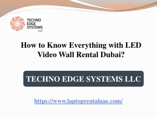 How to Know Everything with LED Video Wall Rental Dubai?