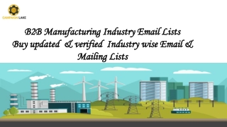 manufacturing industry email list