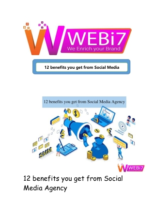 12 benefits you get from Social Media Agency