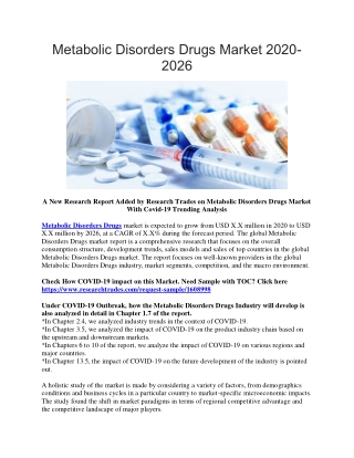 Metabolic Disorders Drugs Market 2020-2026