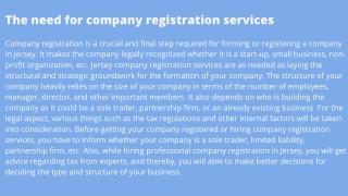 Affordable Jersey Company Registration Service