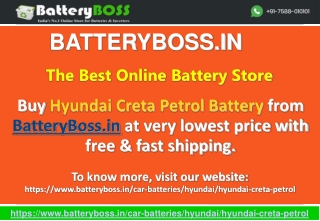 Hyundai Creta Petrol Battery-BatteryBoss