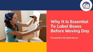 Why It Is Essential To Label Boxes Before Moving Day