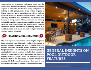 General Insights on Pool Outdoor Features