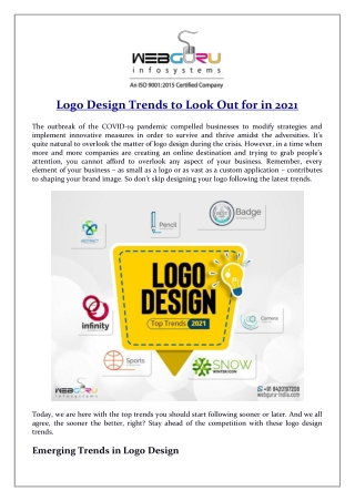 Logo Design Trends to Look Out for in 2021