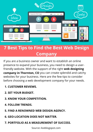 7 Best Tips to Find the Best Web Design Company