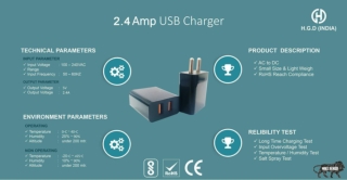 HGD 2.4 Amp Dual USB Fast Charger Manufacturers India | HGD India Pvt. Ltd.