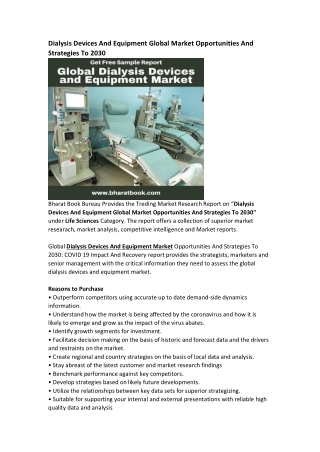 Global Dialysis Devices And Equipment Market