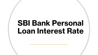 SBI Bank Personal Loan Interest Rate - Afinoz