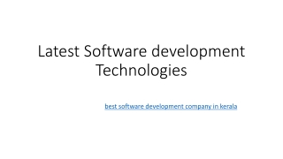 best software development company in kerala-latest software technologies