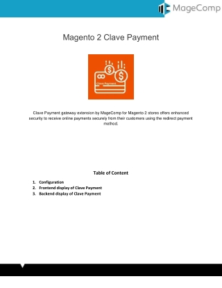 Magento 2 Clave Payment Extension