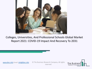 2021 Colleges, Universities, And Professional Schools Market Share, Restraints, Segments And Regions