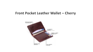 Front Pocket Leather Wallet-CHERRY